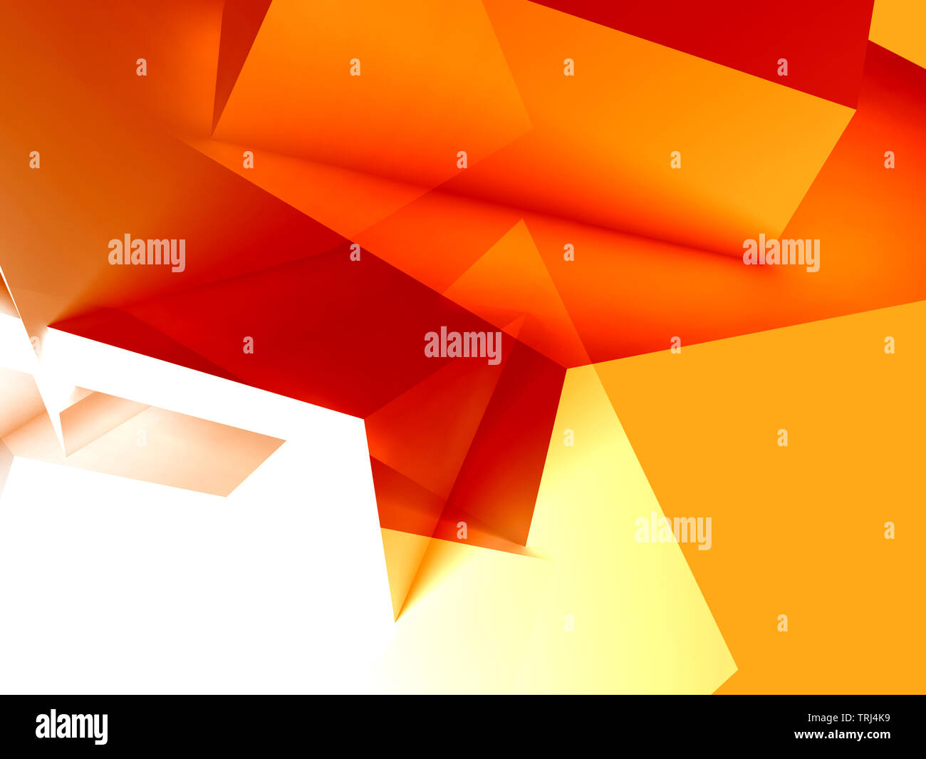 Abstract bassa colorati poli sfondo digitale modello grafico con doppio effetto di esposizione. 3D render illustrazione Foto Stock