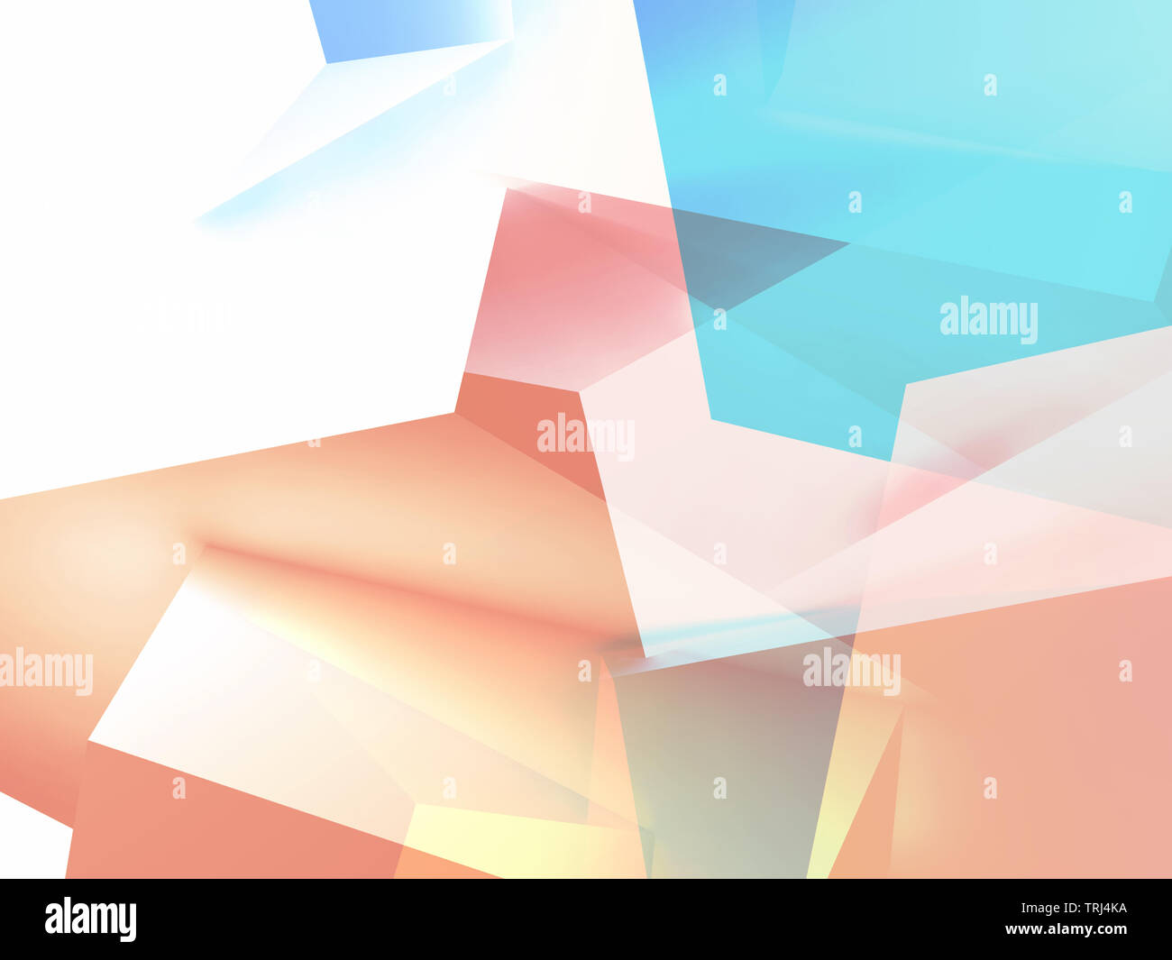 Abstract bassa colorati poli sfondo, digital graphic pattern con doppia esposizione effetto. 3D render illustrazione Foto Stock