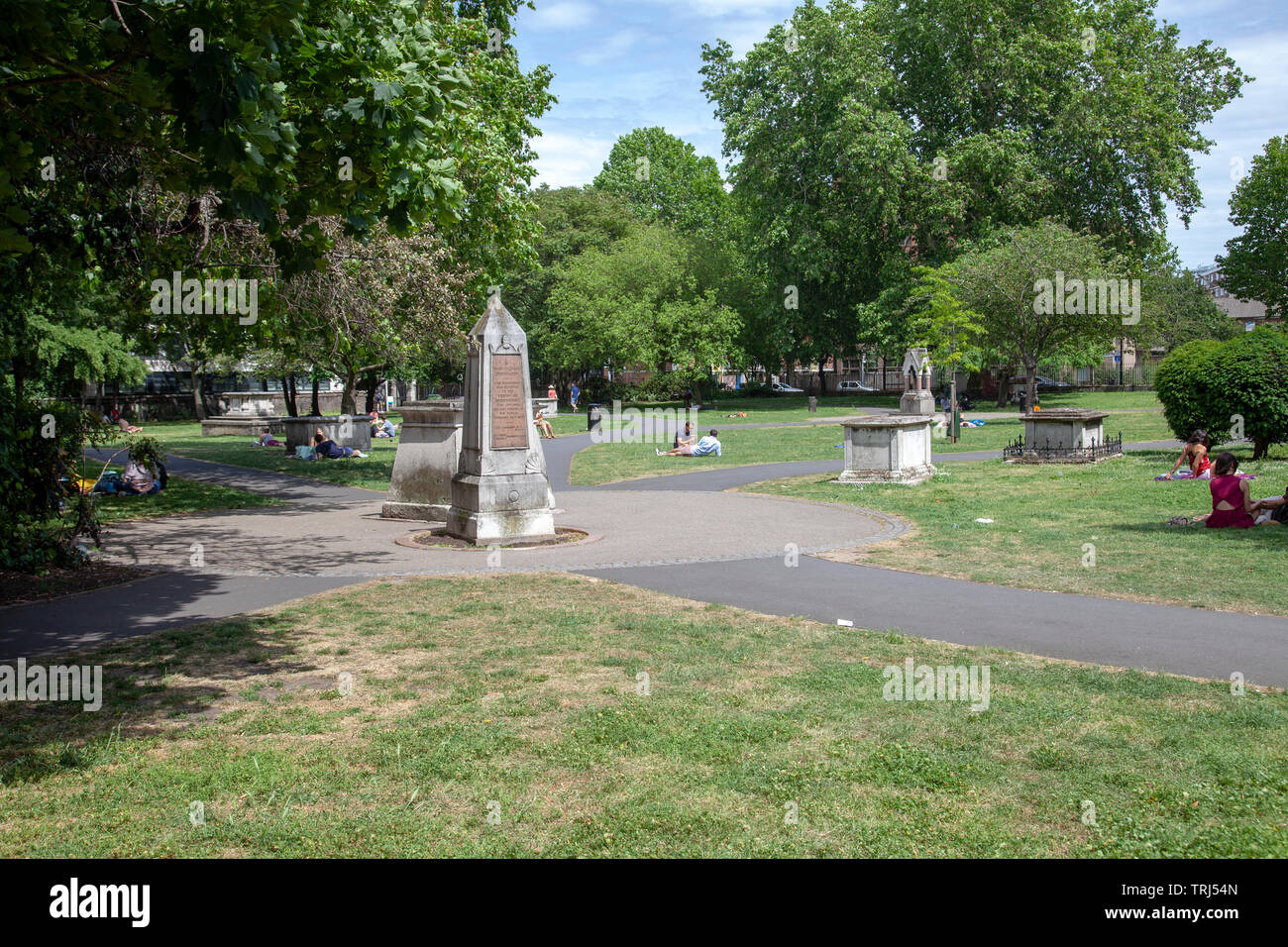 Santa Maria Maddalena sagrato Park in Bermondsey a Southwark, Londra UK Foto Stock