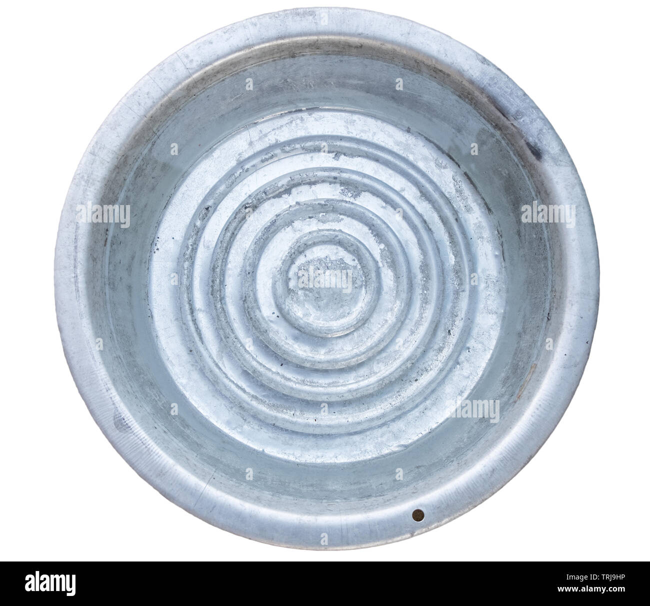 Grandi enamelware inox con acqua pulita Foto Stock