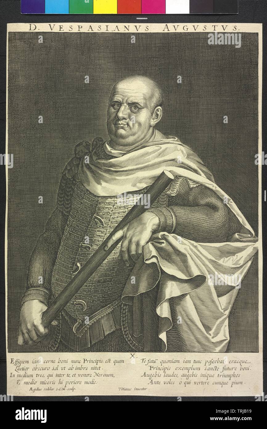 Vespasiano, imperatore romano, Additional-Rights-Clearance-Info-Not-Available Foto Stock