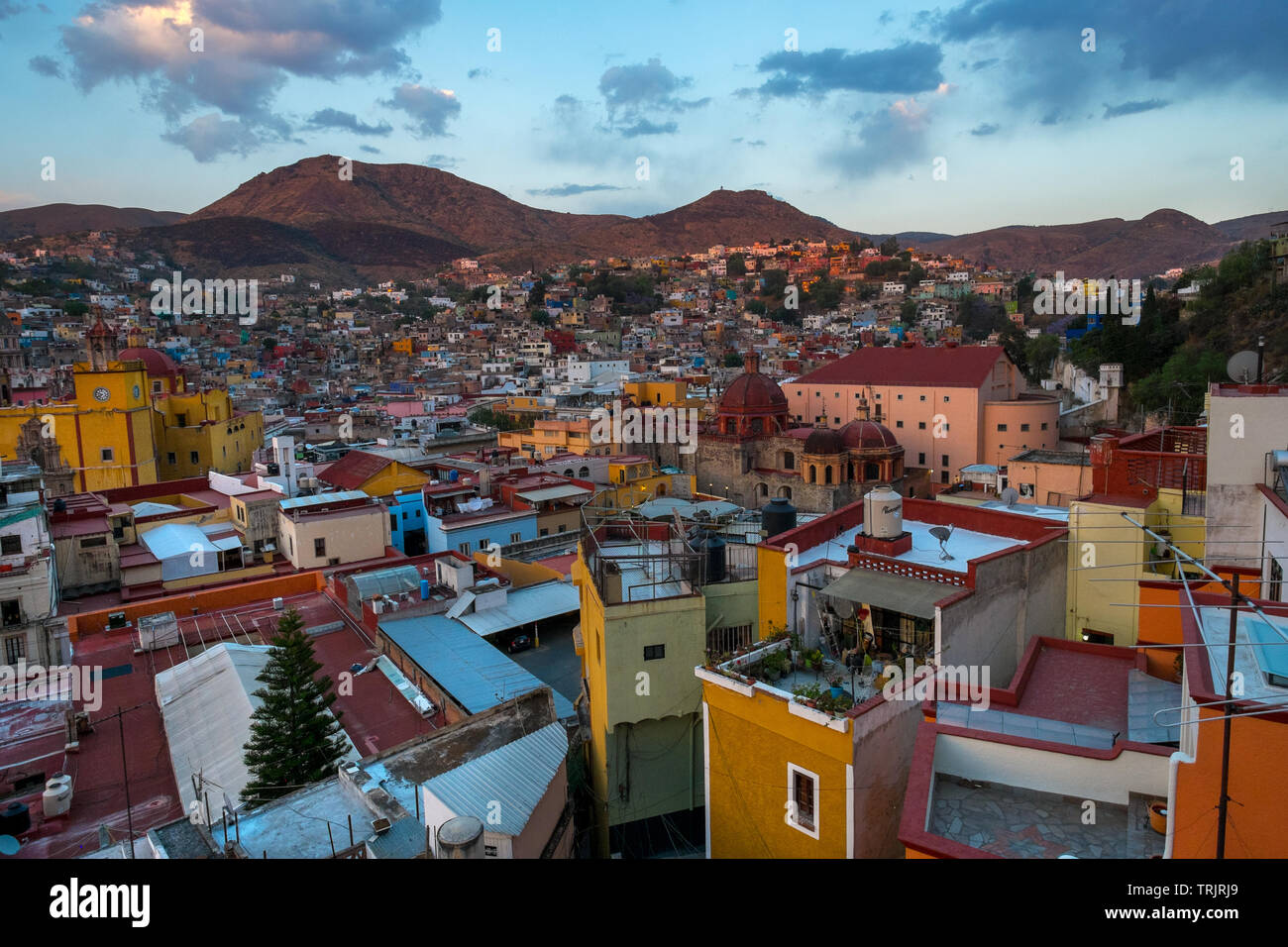 Vista sulla città di Guanajuato, Messico Foto Stock