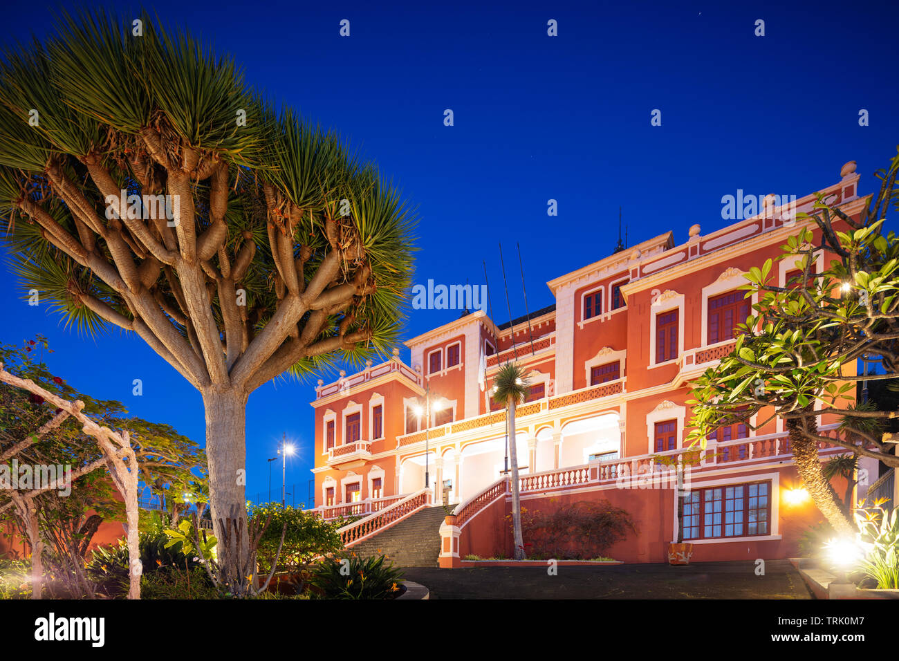 L'Europa, Spagna, Canarie, Tenerife, La Orotava, Liceo de Taoro Foto Stock