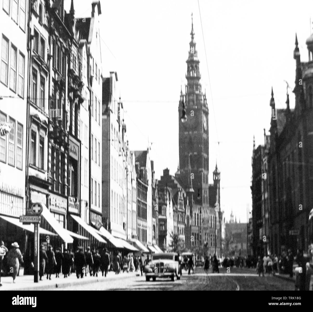 Gdansk, Polonia, probabilmente 1940s Foto Stock