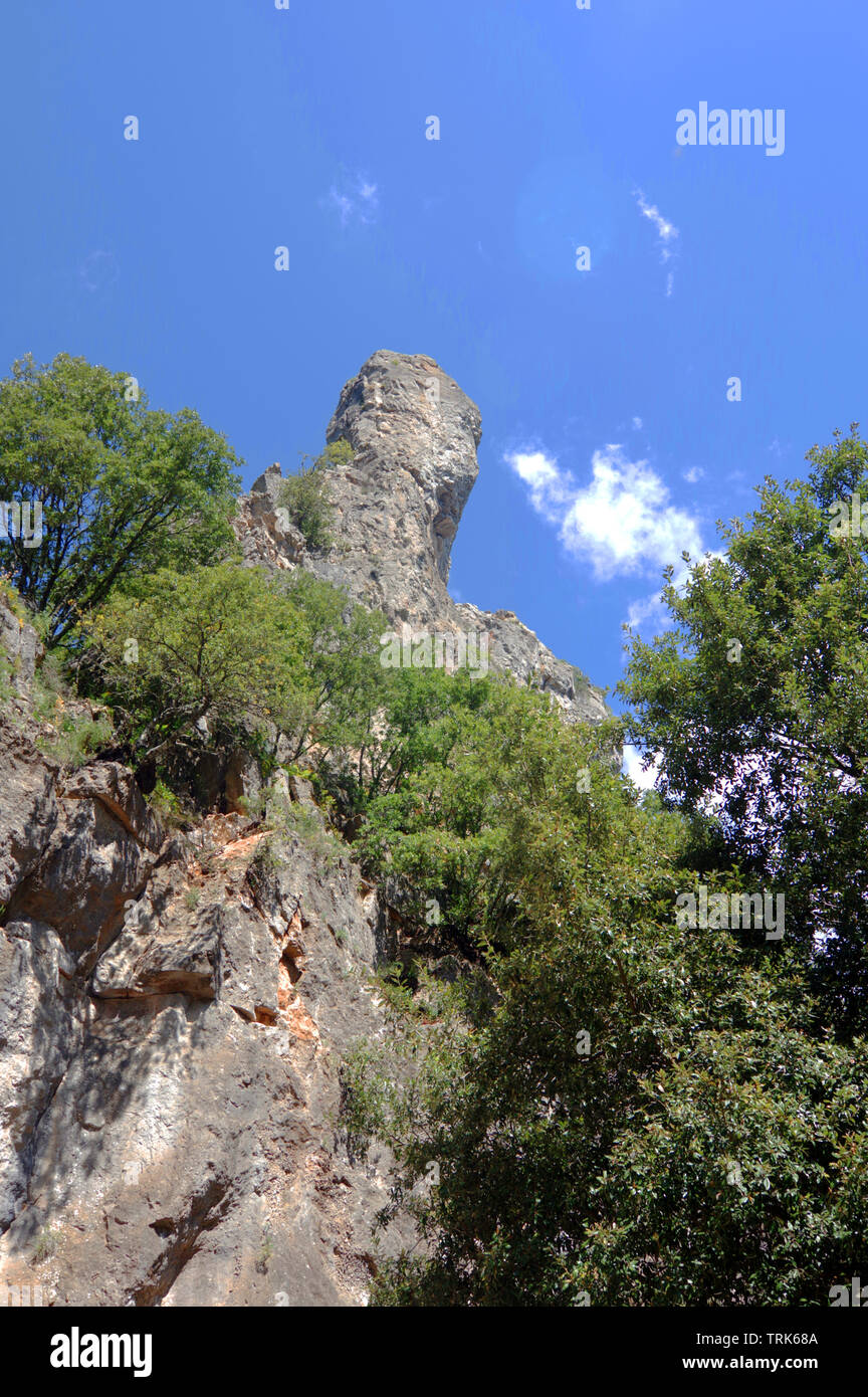 Osini, Sardegna, Italia. Scala di San Giorgio riserva naturale Foto Stock