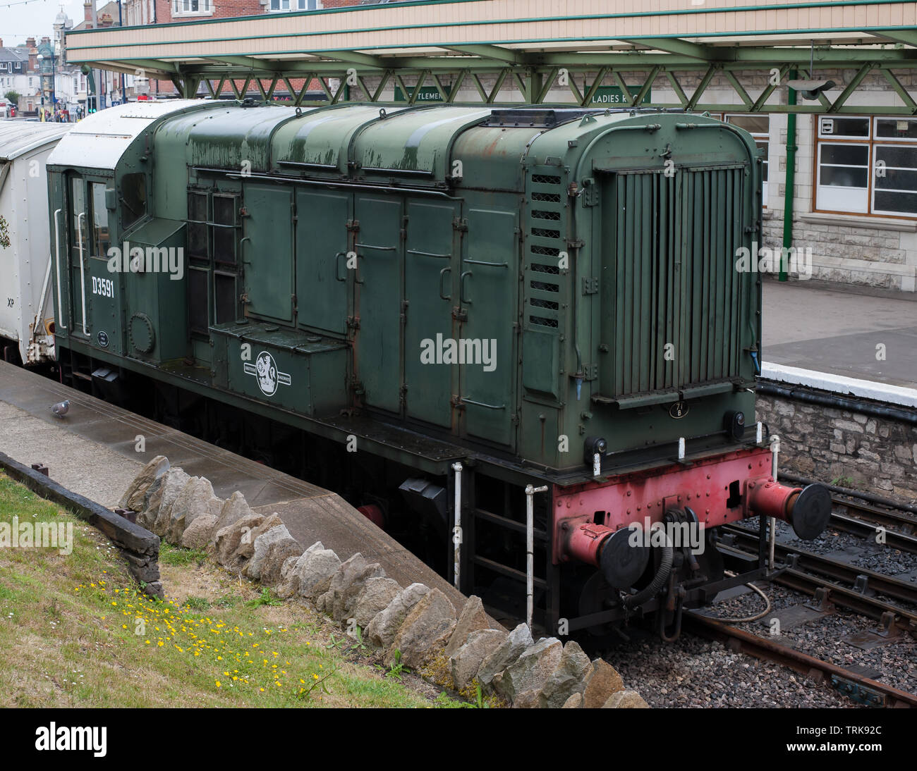 Classe 08 Diesel. Swanage. Foto Stock