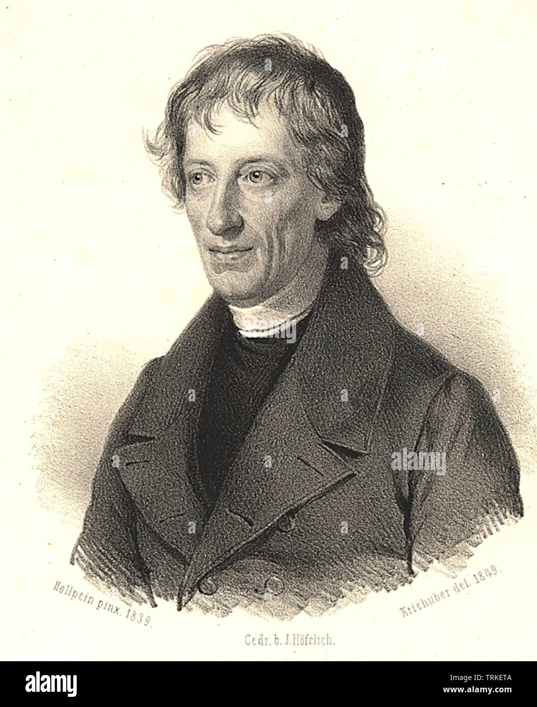 BERNARD BOLZANO (1781-1848) Bohemian matematico e filosofo Foto Stock