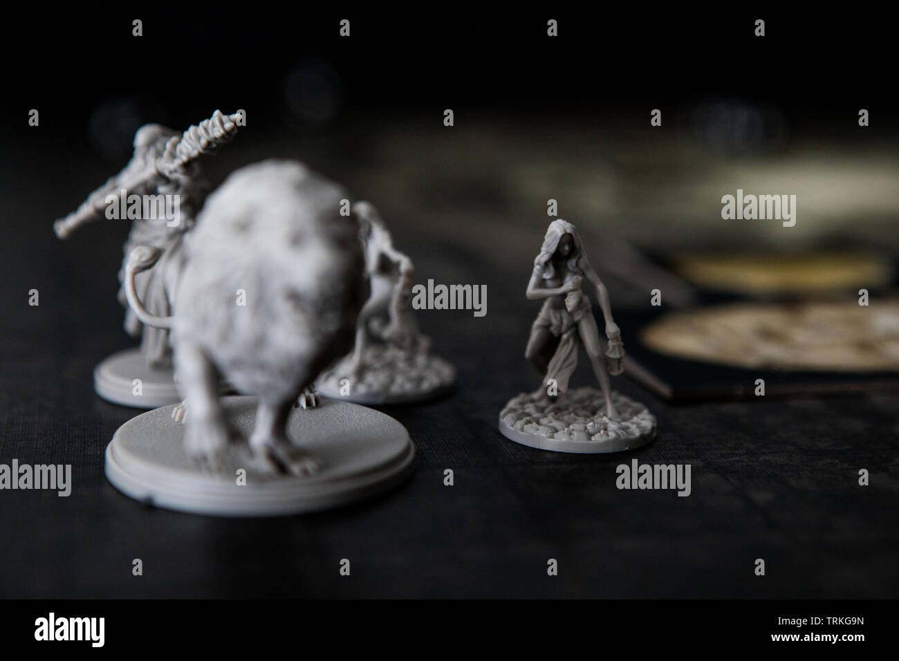 Miniature dal gioco di bordo unito morte Monster da Adam Poots Foto Stock