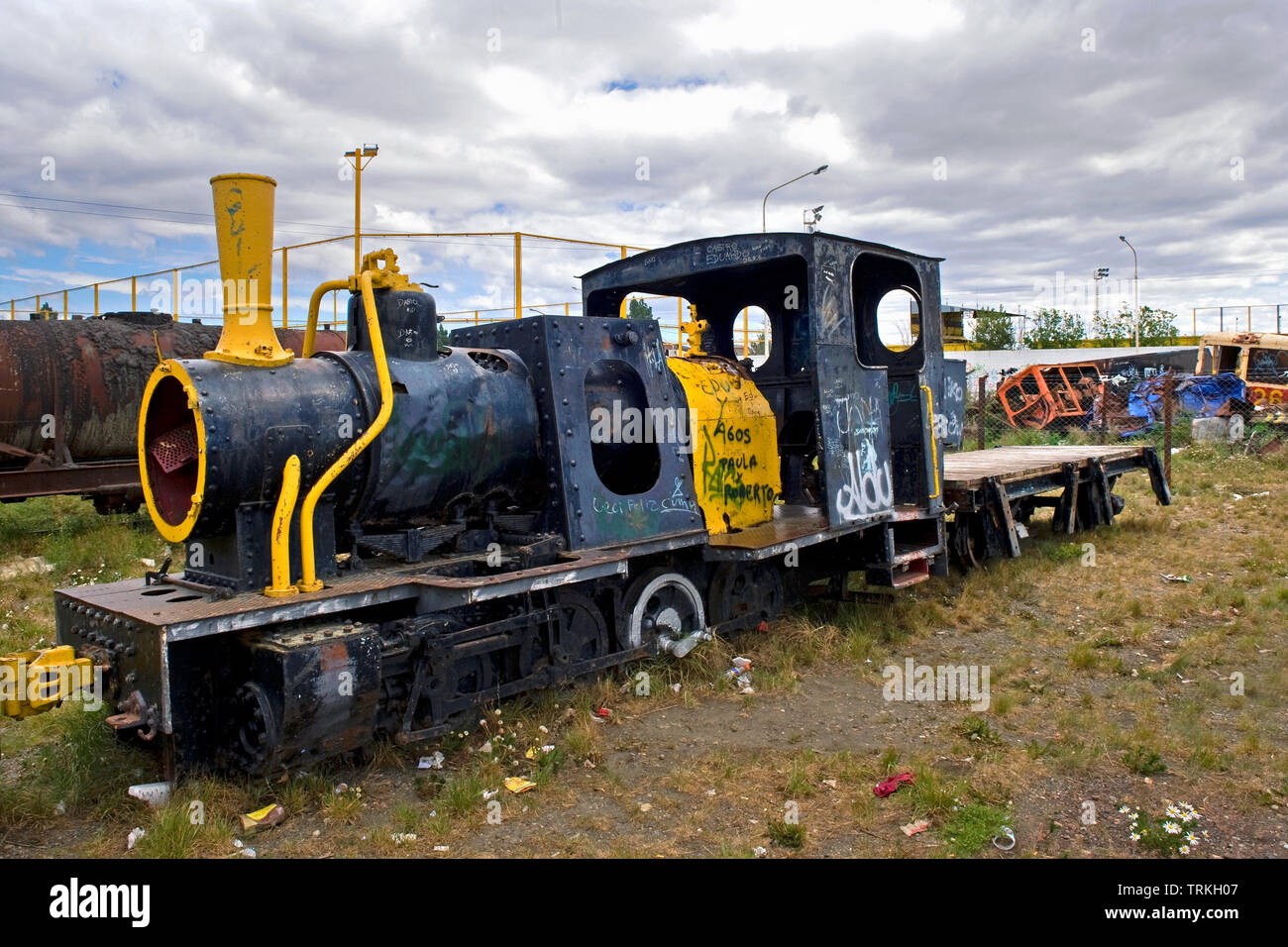 Rio Gallegos, Santa Cruz/ Argentina: il Cimitero di treno Foto Stock
