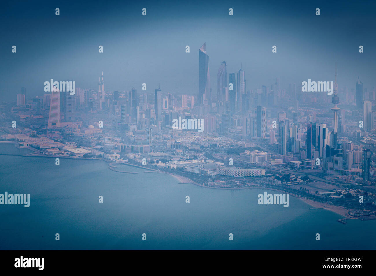 Panoramica aerea di Kuwait City. Kuwait City in Kuwait. Foto Stock