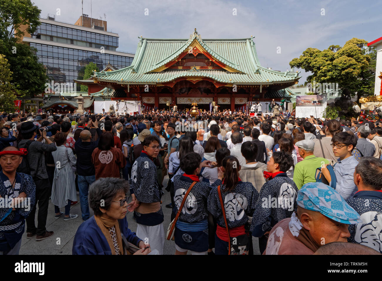 TOKYO, Giappone, 12 Maggio 2019 : Kanda Matsuri (o Kanda Festival) è uno dei più grandi festival Shinto di Tokyo e si svolge nel mese di maggio, negli anni dispari Foto Stock