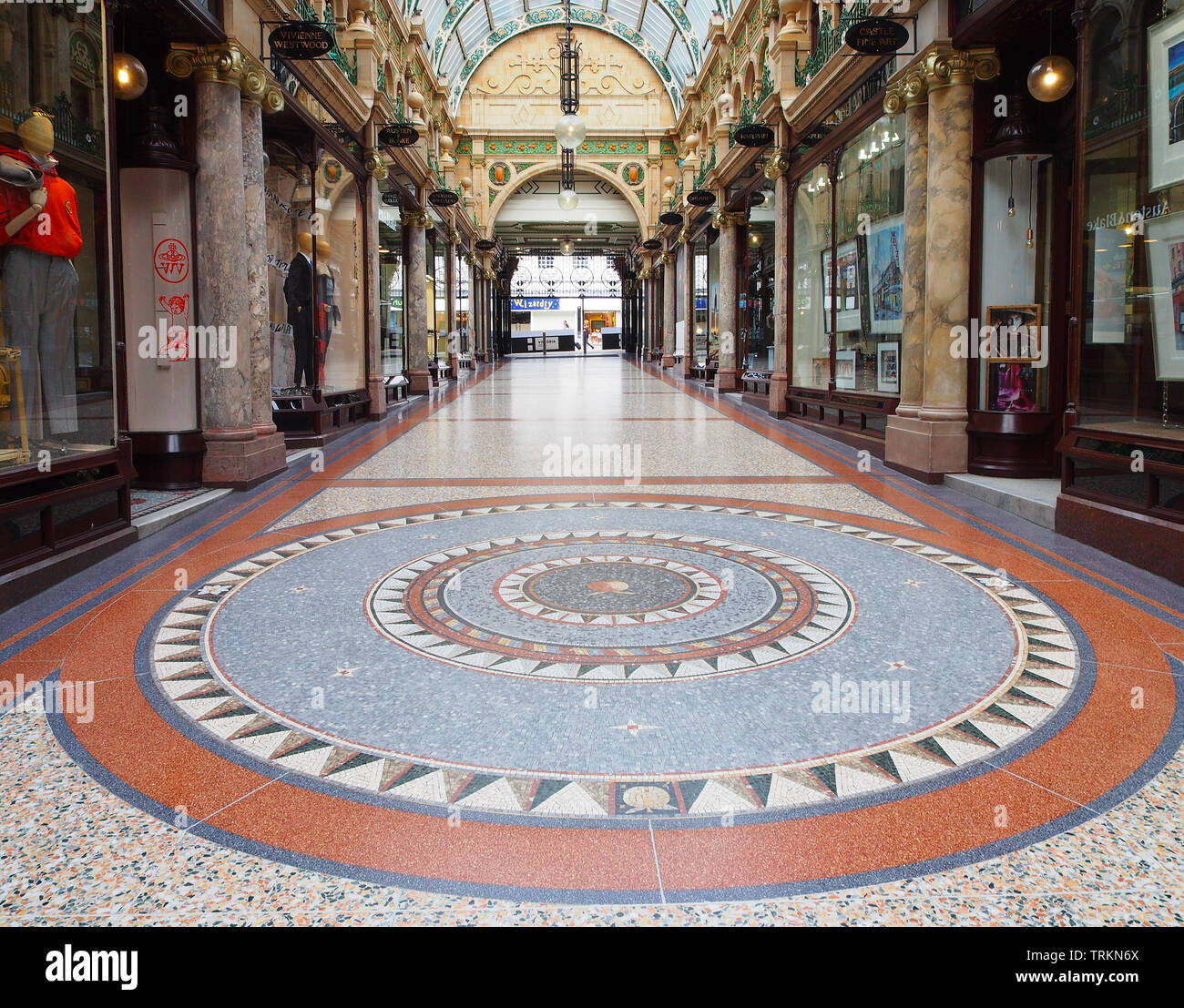 County Arcade nel quartiere di Victoria nel centro di Leeds, Yorkshire. Foto Stock