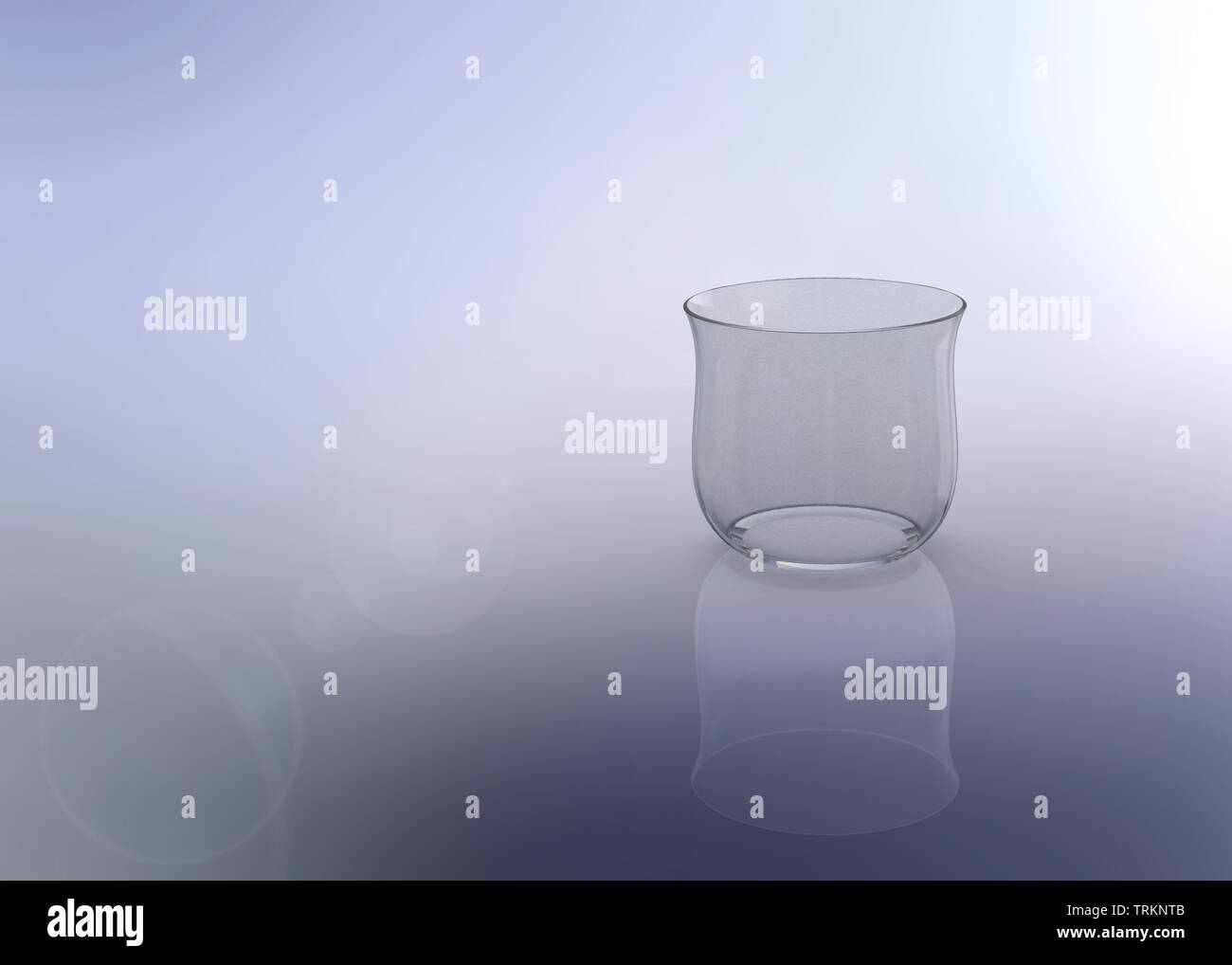 3D Rendering di un vetro Foto Stock