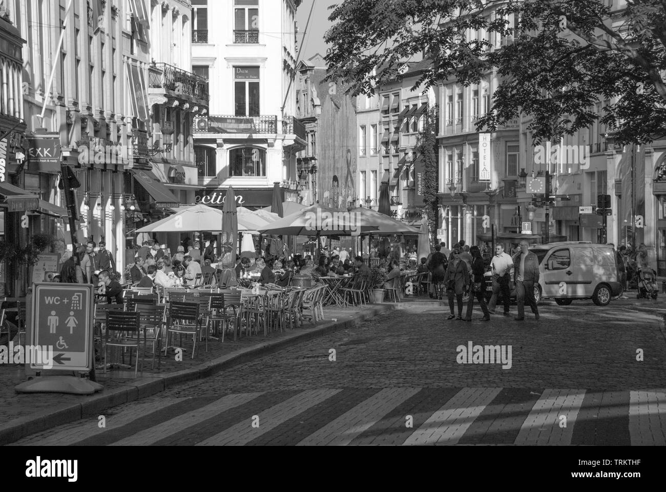 Bruxelles street foto Foto Stock