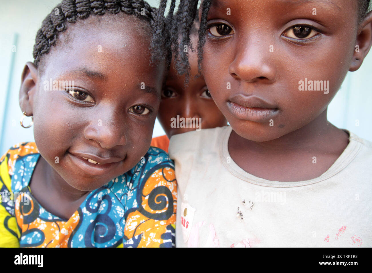 Fillettes togolaises. La convenzione di Lomé. Il Togo. Afrique de l'Ouest. Foto Stock
