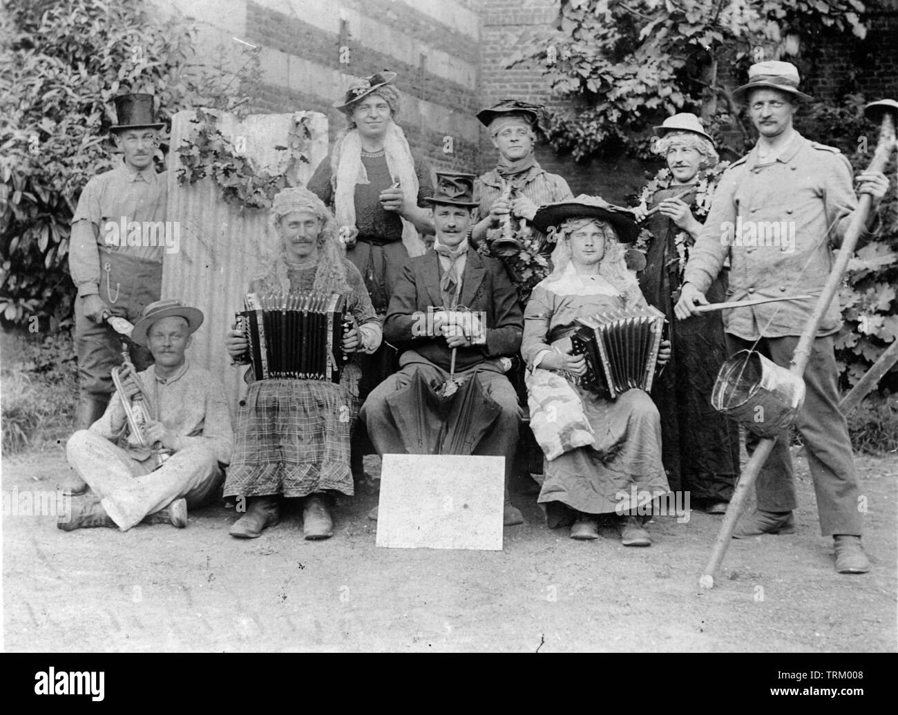 Il tedesco xvii divisione di riserva, 1915. Banda di commedia. Foto Stock