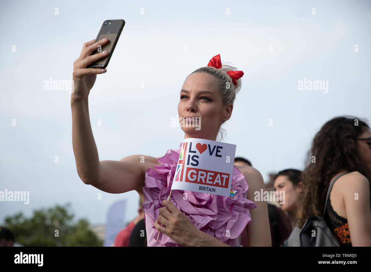 Sofia, Bulgaria - Giugno 08, 2019: Sofia orgoglio è il più grande evento annuale dedicato all'uguaglianza e i diritti umani di tutti i cittadini e il più grande Foto Stock