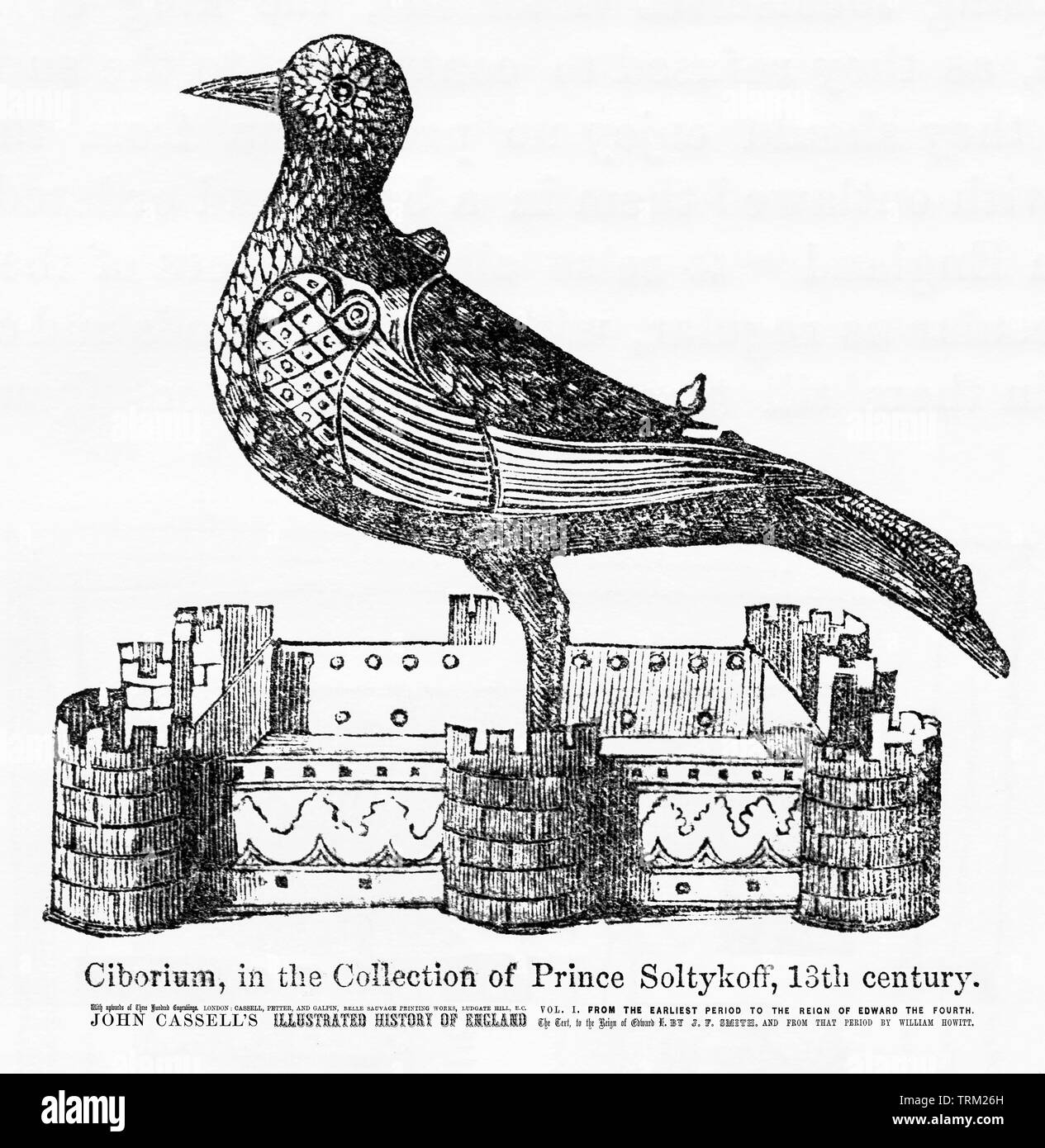 Ciborio, nella raccolta di Prince Soltykoff, del XIII secolo, Illustrazione da John Cassell è illustrata la storia dell'Inghilterra, Vol. Ho fin dai primissimi tempi al regno di Edward il quarto, Cassell Petter e Galpin, 1857 Foto Stock