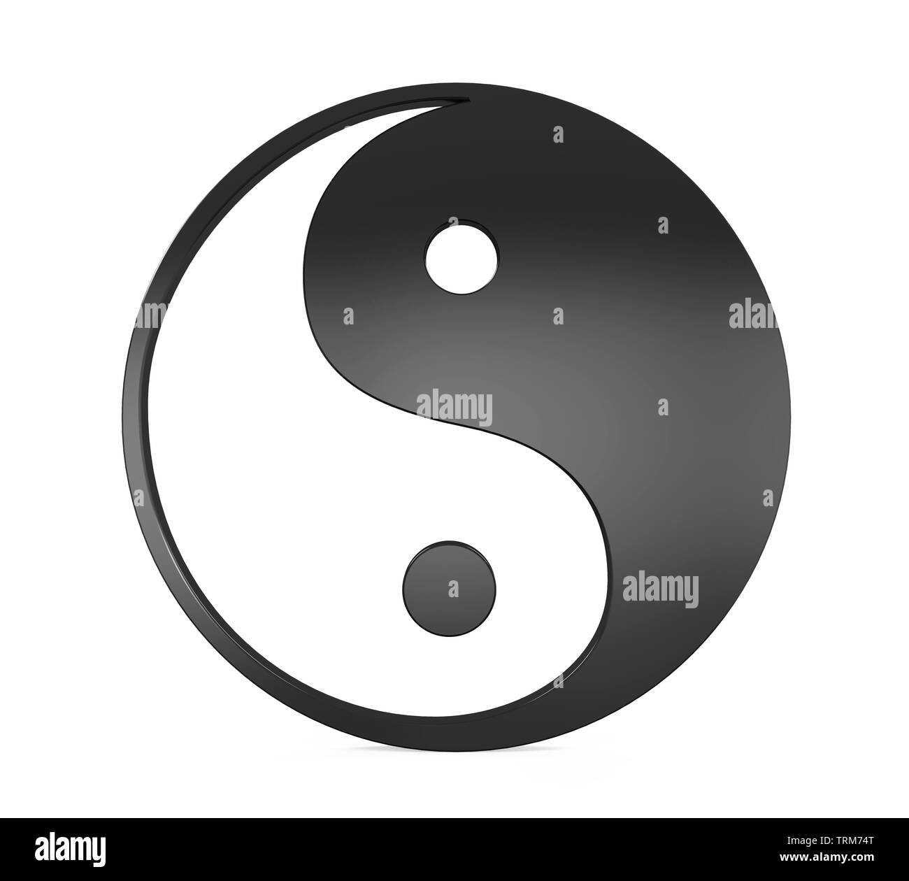 Yin e Yang simbolo isolato Foto Stock