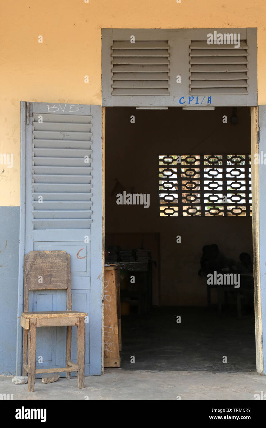 Ecole primaire d'Adjallé. La convenzione di Lomé. Il Togo. Afrique de l'Ouest. Foto Stock