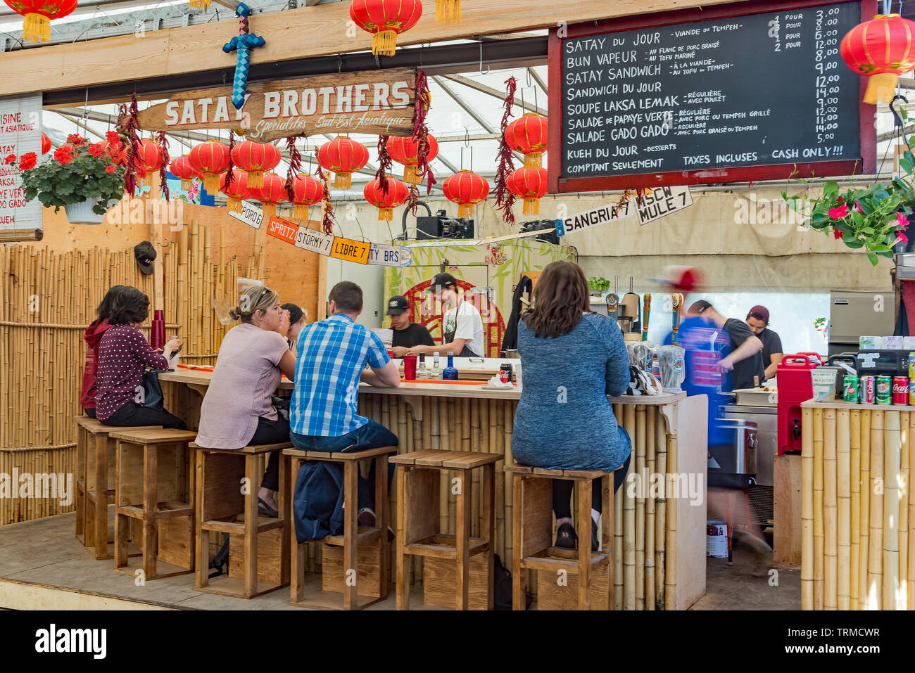 Atwater Market pranzo chiosco Foto Stock