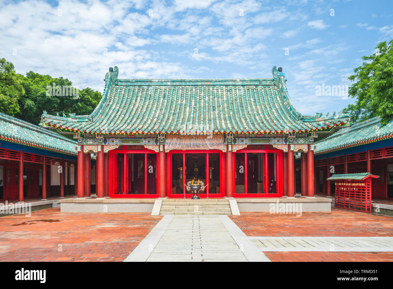 Facciata del Santuario Koxinga in Tainan, Taiwan Foto Stock
