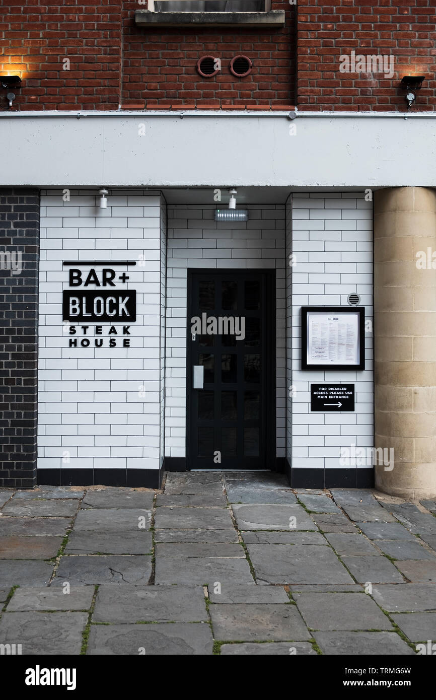 Il bar e il blocco steakhouse di King Street, Bristol, BS1 4ER Foto Stock