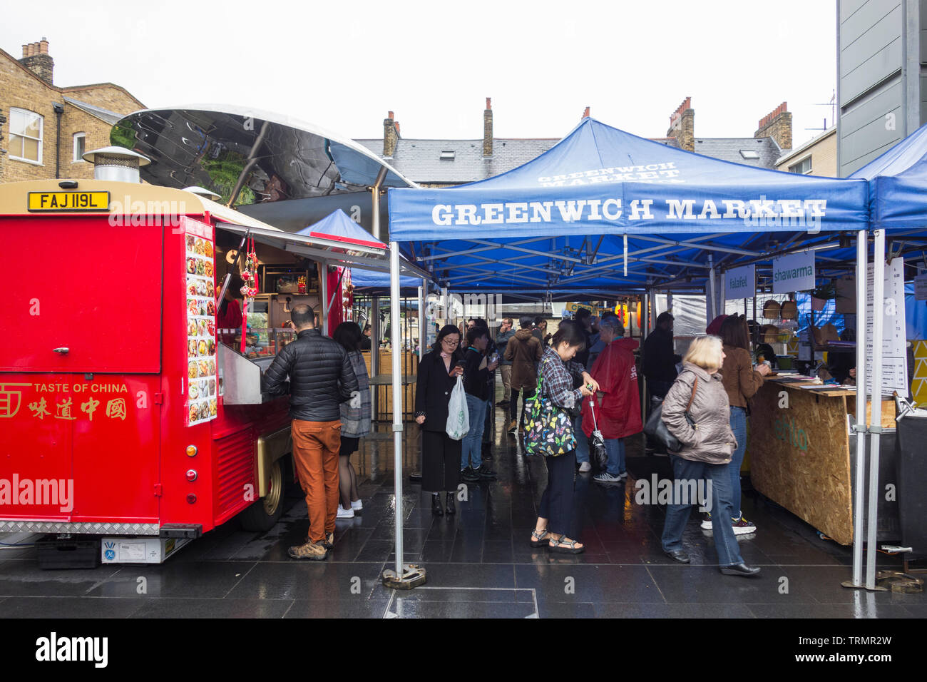 Mercato di Greenwich, Royal Borough of Greenwich, London, Regno Unito Foto Stock