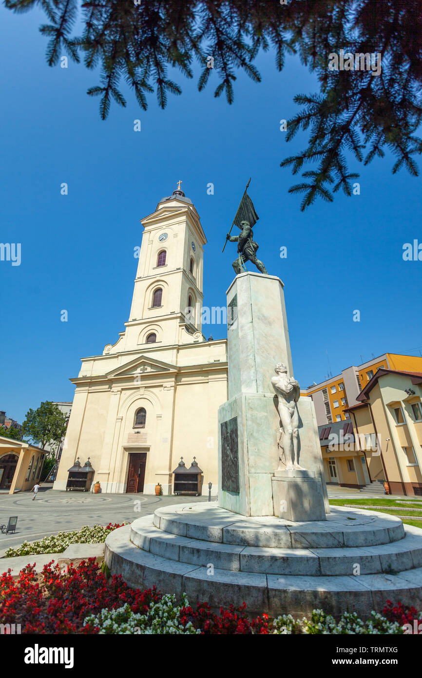 Chiesa cattedrale in Sabac. La città è il centro amministrativo del distretto di Mačva in western Serbia Foto Stock