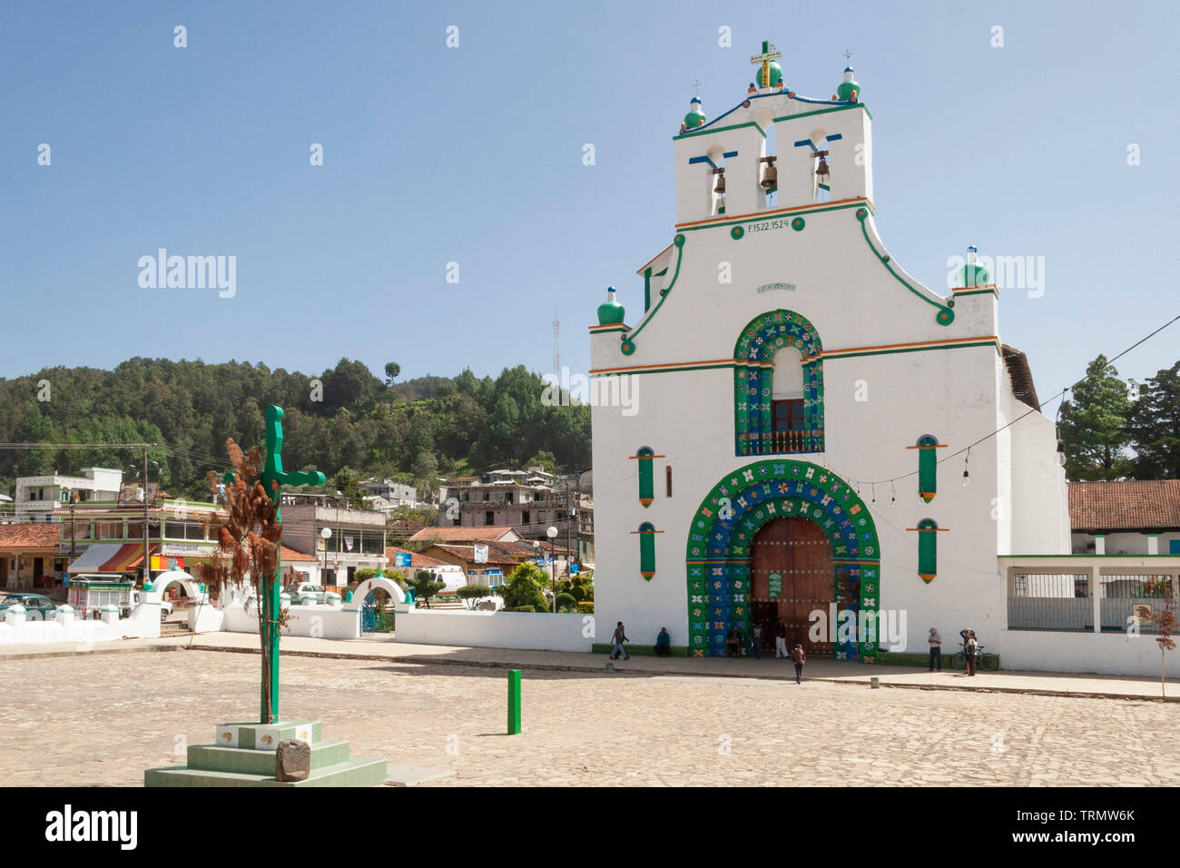 Chiesa cattolica di San Juan de Chamula in Messico Foto Stock