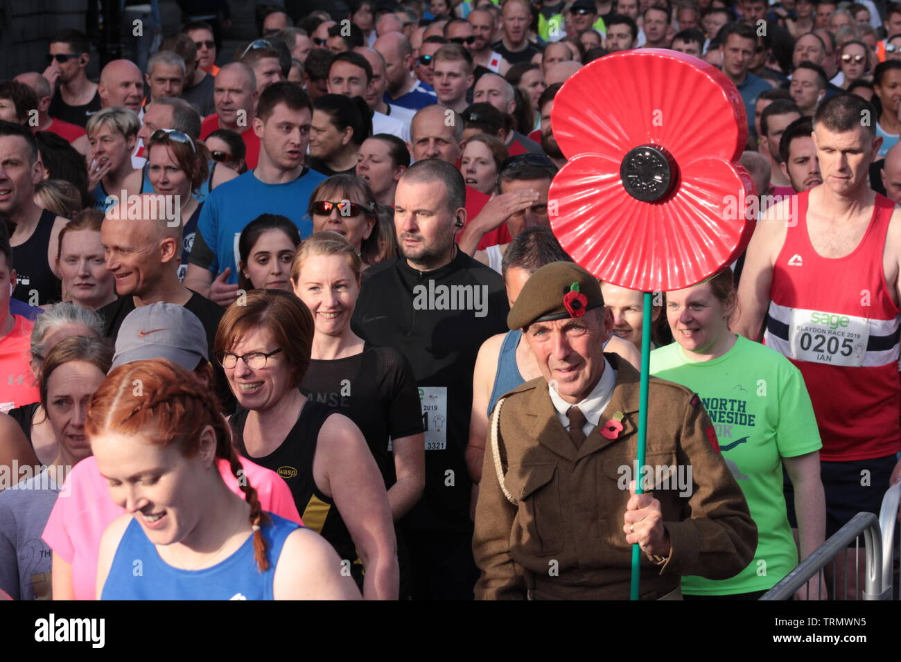 Newcastle upon Tyne, Regno Unito. Il 9 giugno, 2019. 157Blaydon gara. Il 1862 Blaydon gara canzone è l'Inno Nazionale di Tyneside e appassionato inno alla Newcastle United football club.Credit:David Whinham/Alamy Live News Foto Stock