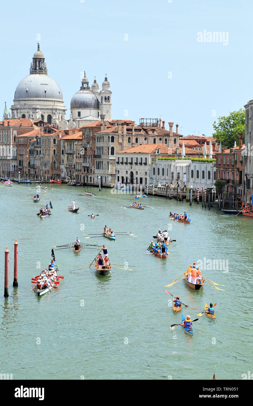 Vogalonga regata 2019 a Venezia Foto Stock