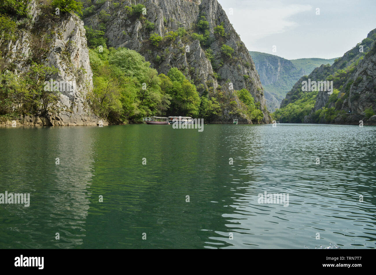 Lago Matka canyon, Macedonia Foto Stock