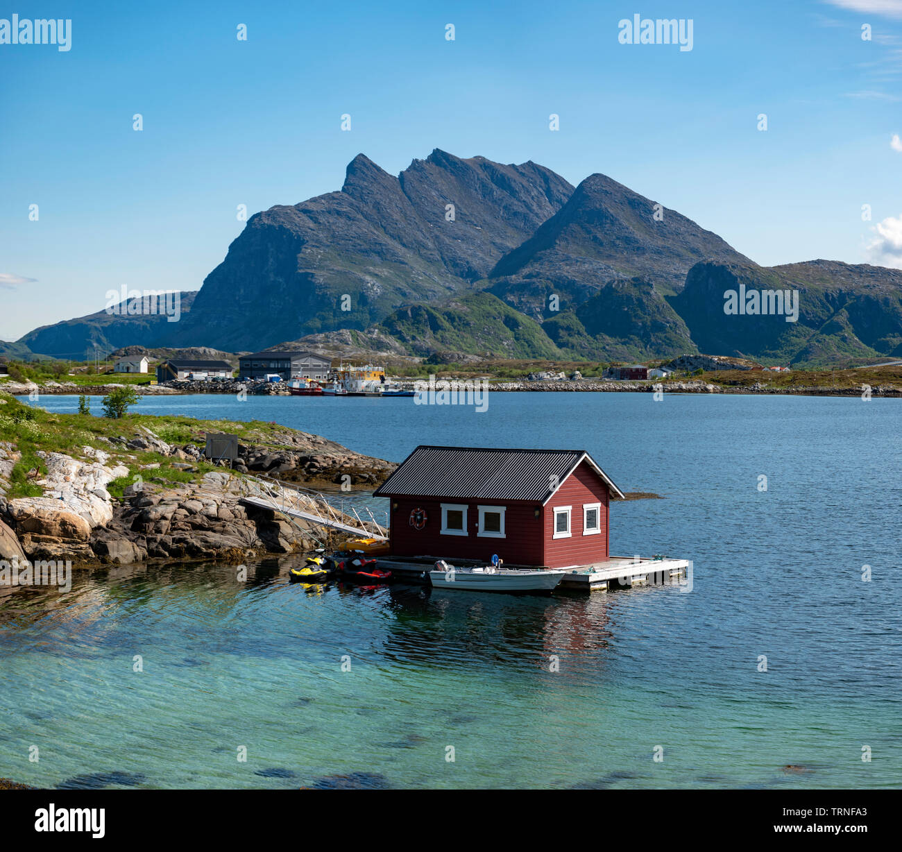 Isola Heroy, Norvegia, estate 2019. Foto Stock