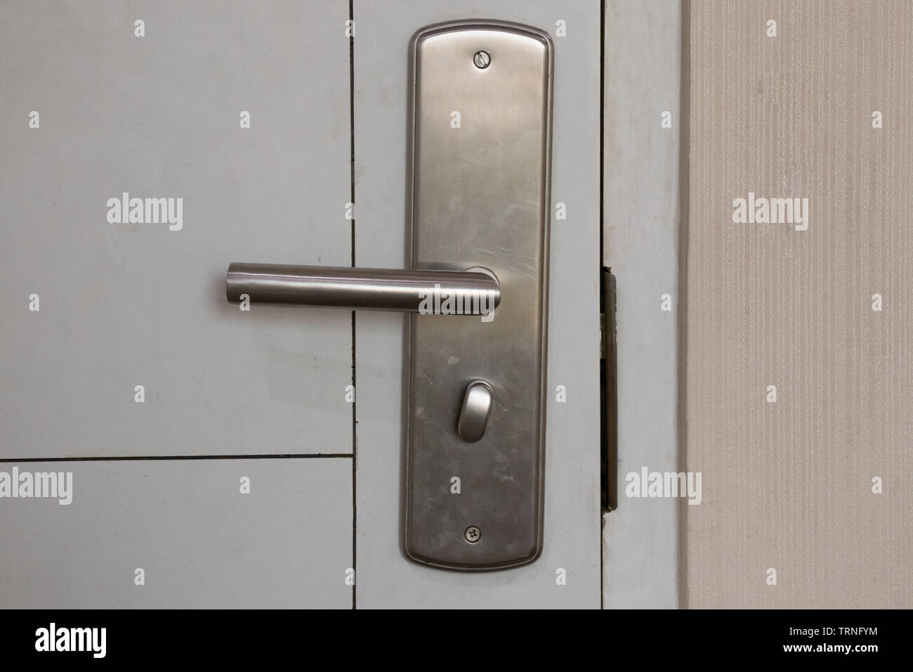 Porta e bloccare. Foto Stock