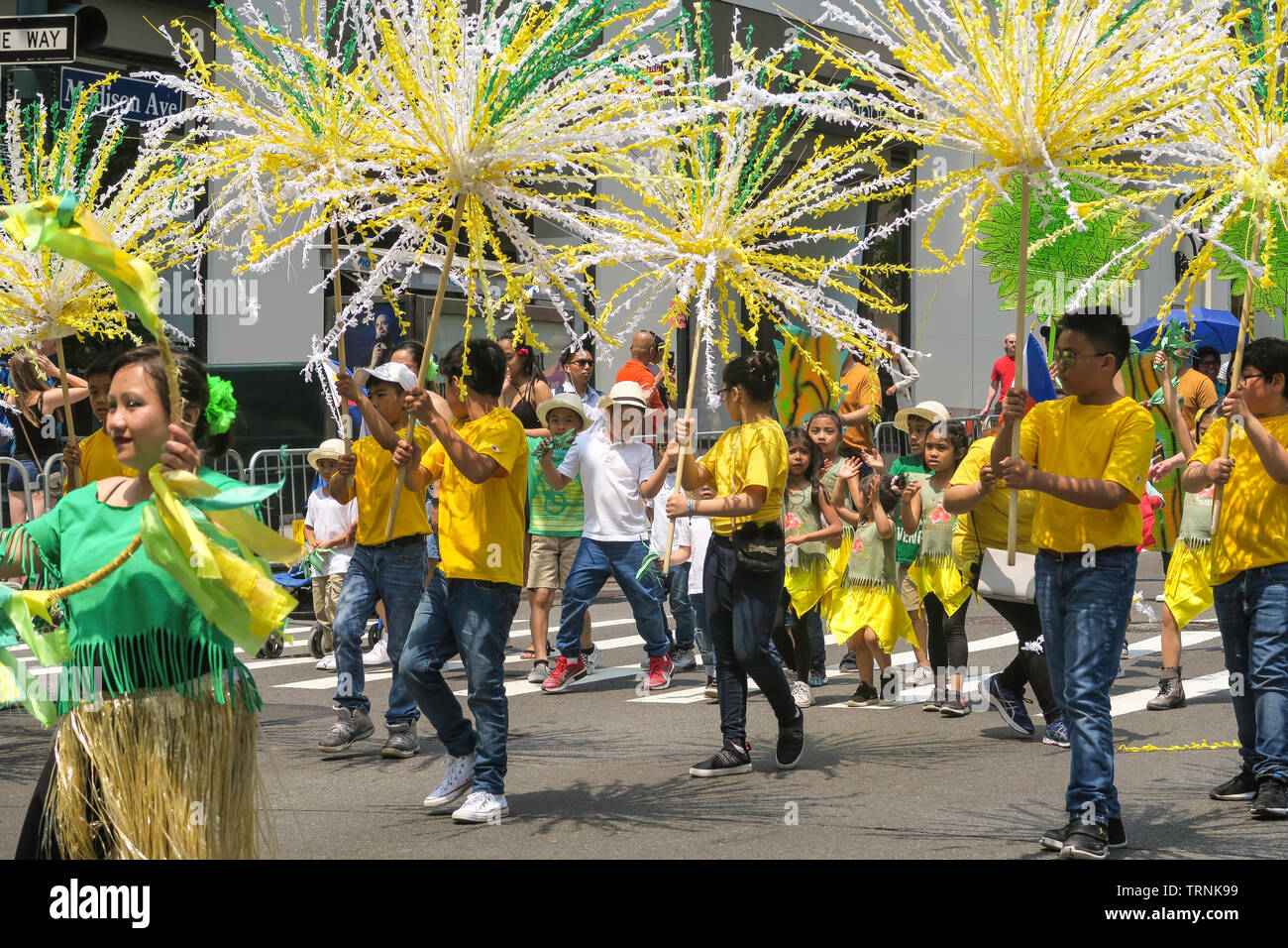 Indipendenza filippina parata del giorno negli Stati Uniti avrà luogo a Manhattan annualmente, New York City Foto Stock