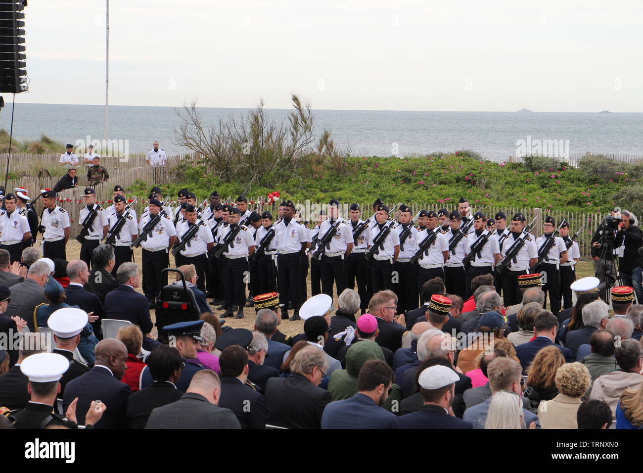 Cerémonie Internationale du 75ème anniversaire du Débarquement en Normandie Foto Stock