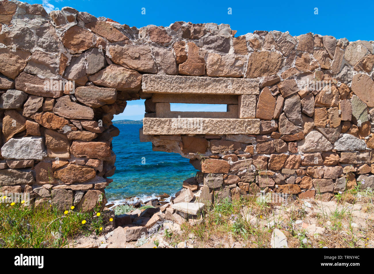 Fortezza Bastiani fortificazione Isola di Caprera Sardegna Italia Foto Stock