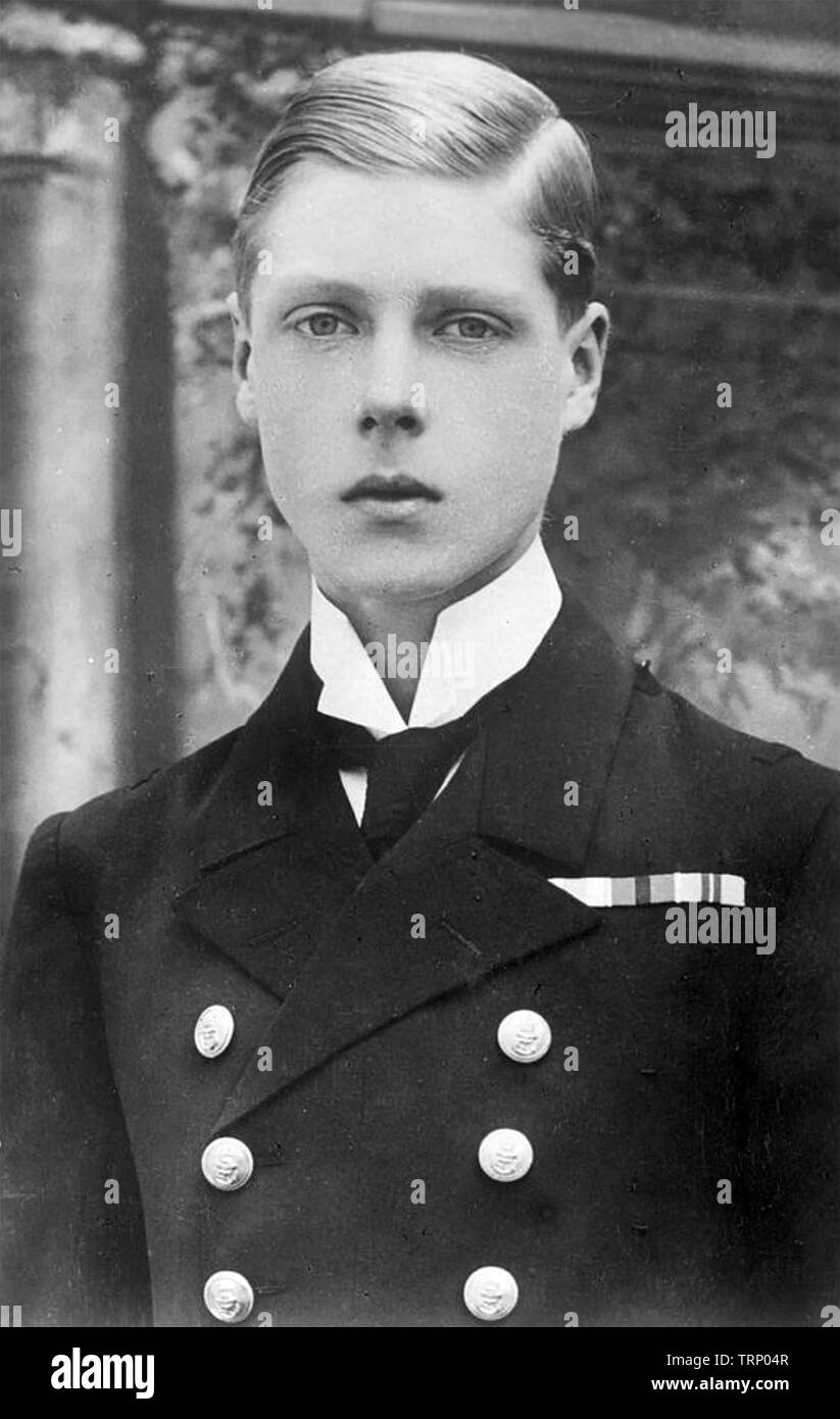 KING Edward VIII (1894-1972) come il Principe di Galles circa 1912 Foto Stock