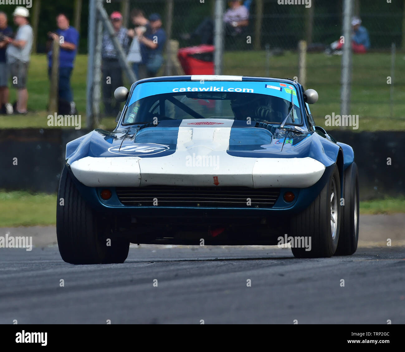 Michael Campagne, Chevrolet Corvette, Bernies V8s, Classic noi muscolo auto, American Speedfest VII, Brands Hatch, giugno 2019, automobili, Autosport, ca Foto Stock