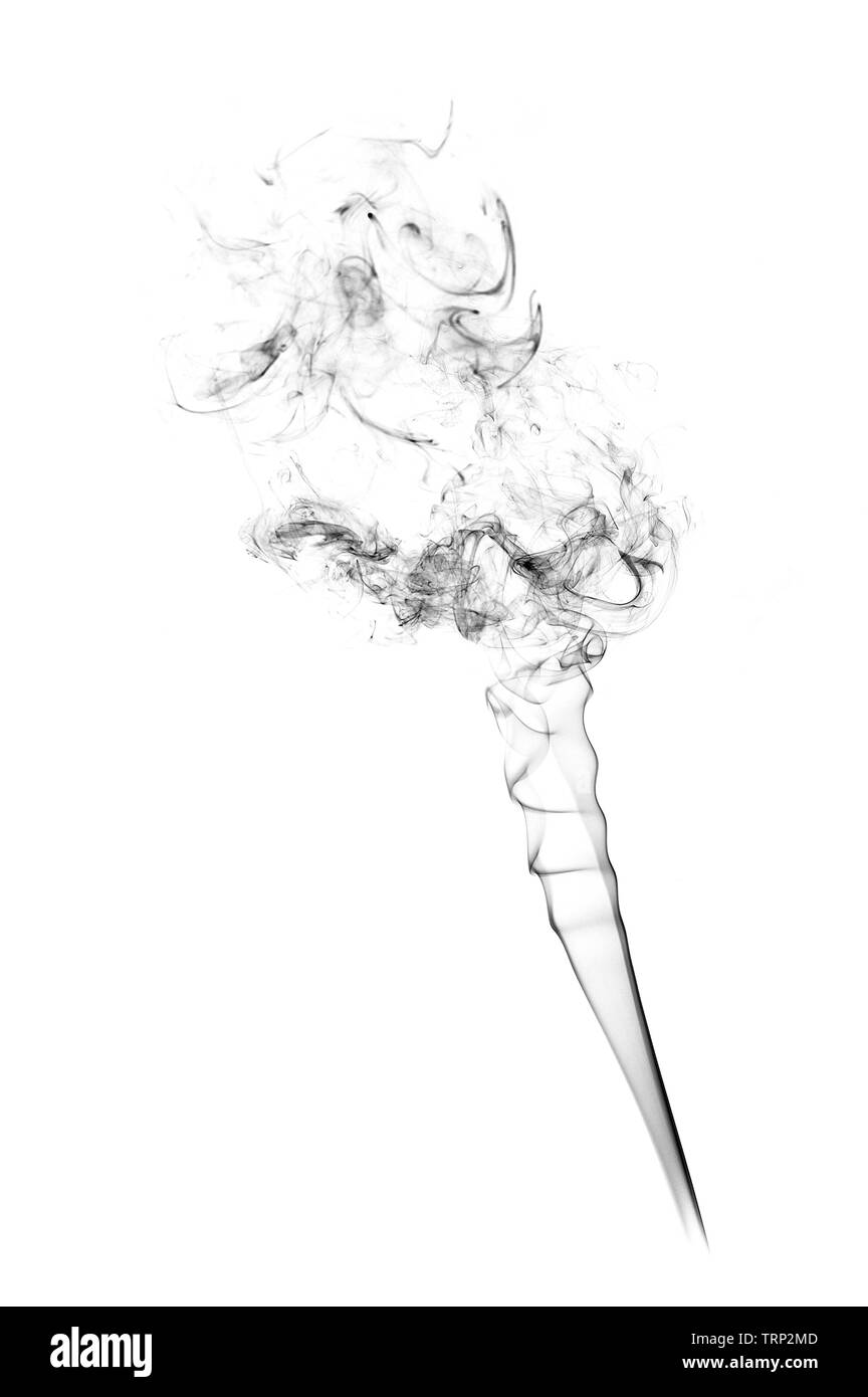 Forme e texture generate dal fumo Foto Stock