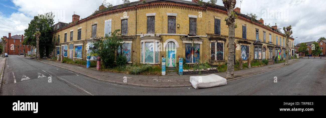 Dulcie Street,case abbandonate,Toxteth,Liverpool,Inghilterra Foto Stock
