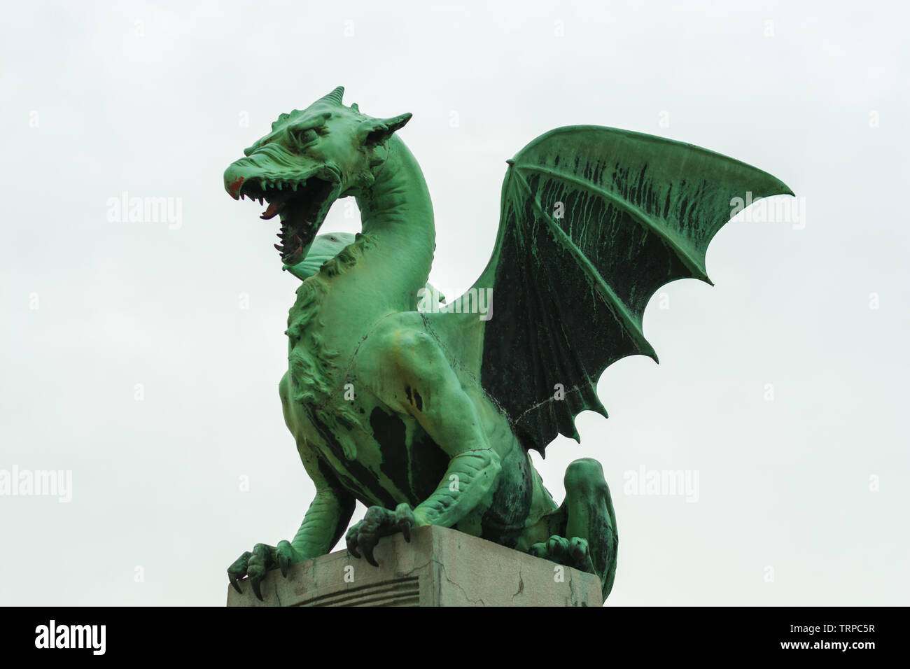 Drago a guardia della città di Lubiana Foto Stock