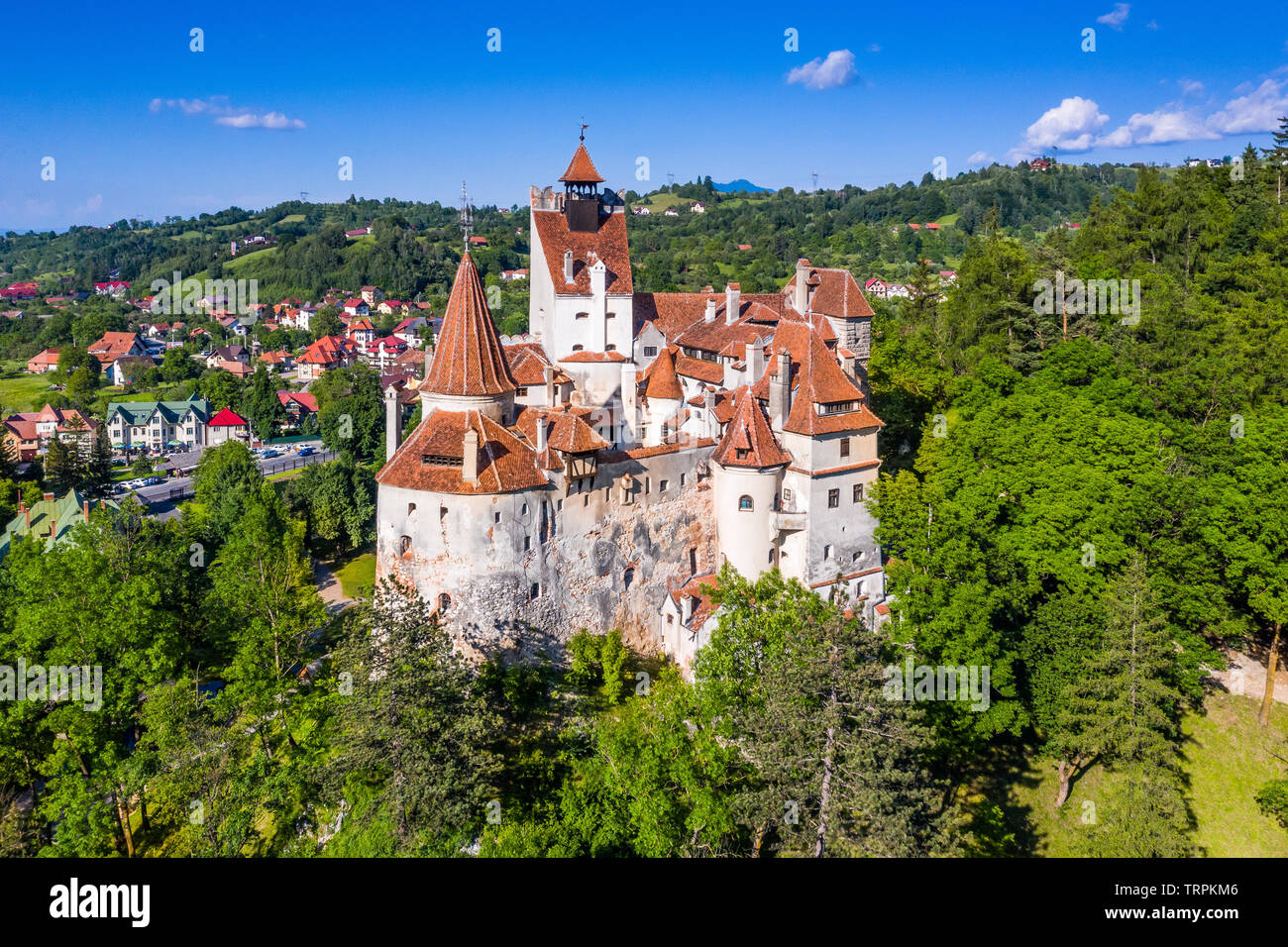 Brasov, in Transilvania. La Romania. Il castello medievale di crusca, noto per la leggenda di Dracula. Foto Stock