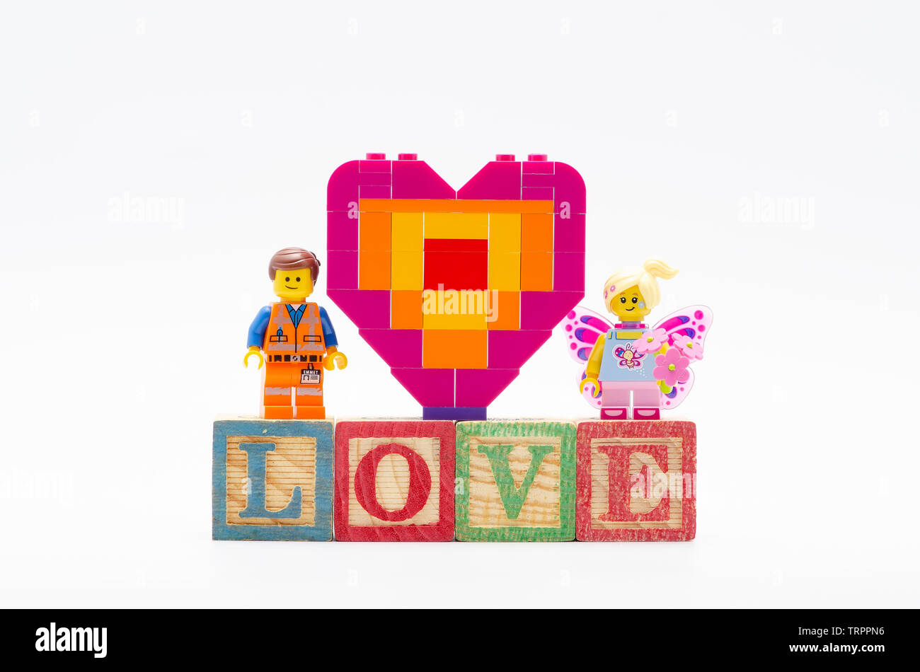 LEGO Matrimonio Sposa minifig CON FIORI ROSSI ragazza minifigura