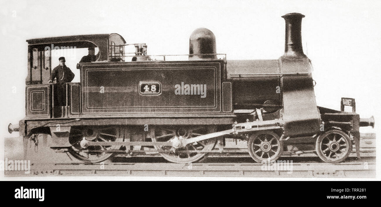 A nord di Londra motore ferroviaria. Dalla rievocazione del secolo, pubblicato nel 1934. Foto Stock