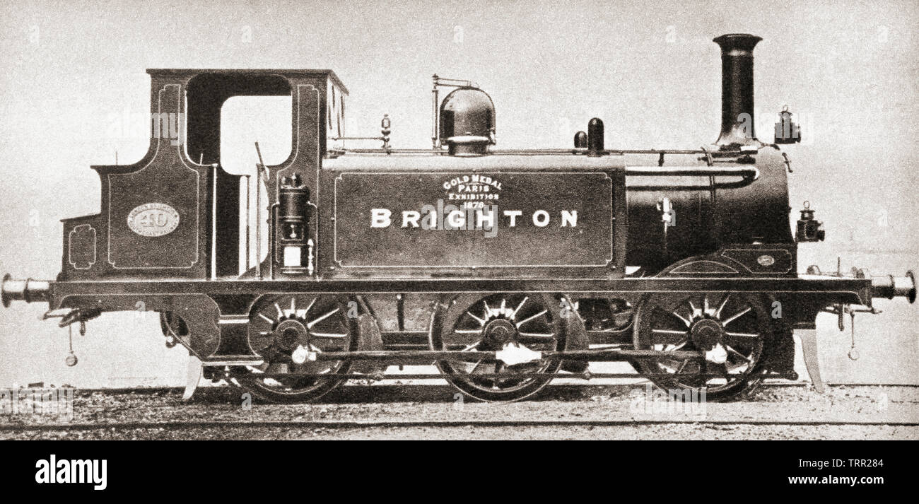 Un motore di ferroviaria da Londra, Brighton e a sud della linea costiera. Dalla rievocazione del secolo, pubblicato nel 1934. Foto Stock