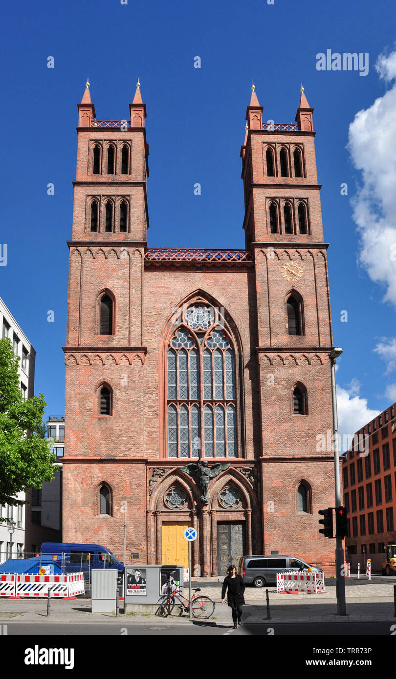 Friedrichswerder chiesa (chiuso a causa di danni strutturali), Werderscher Markt, Berlino, Germania Foto Stock