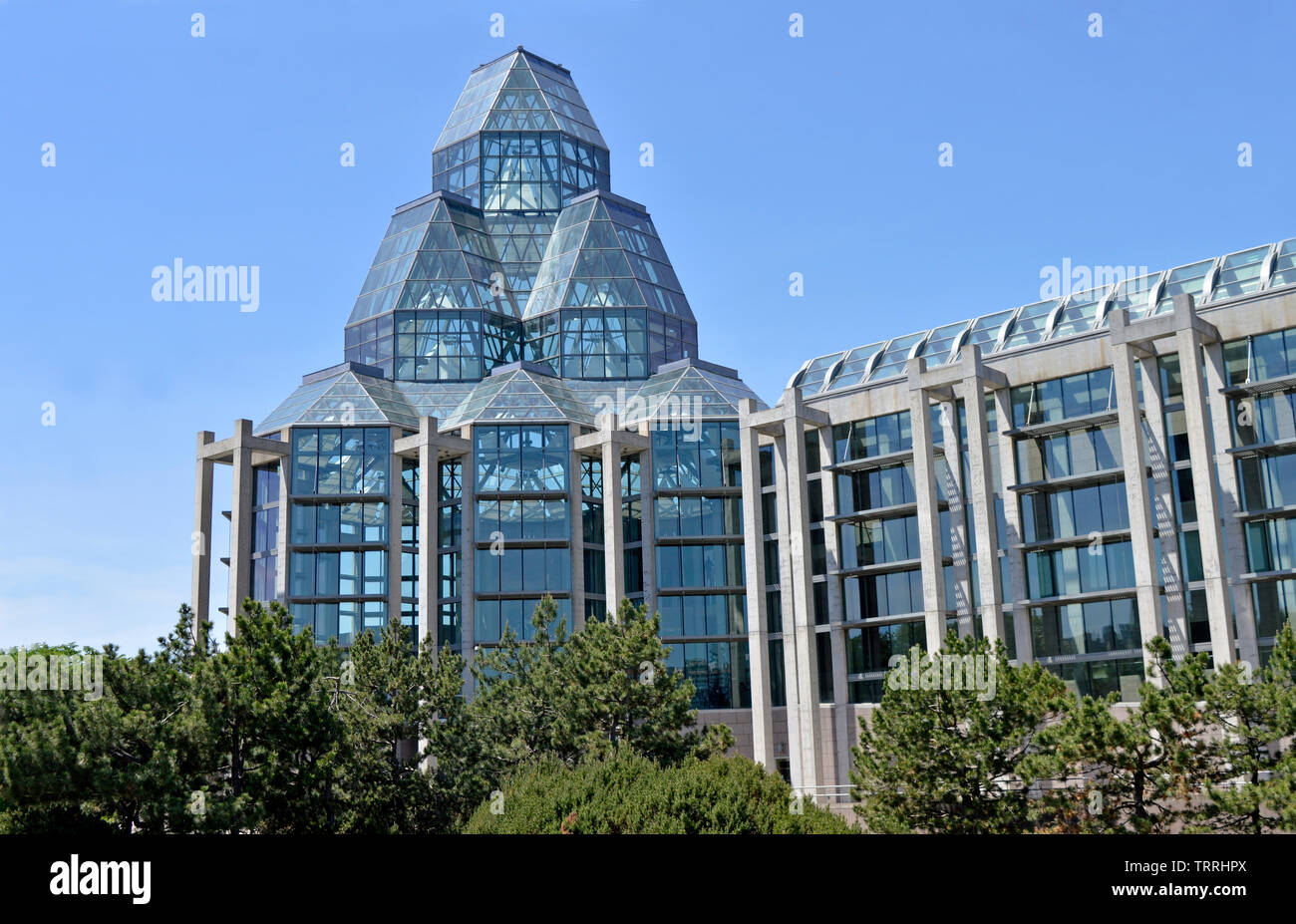 Vista laterale del Canada è la Galleria Nazionale d'arte. Esso ospita la maggior parte canadese di arte e di cultura nel mondo. Foto Stock