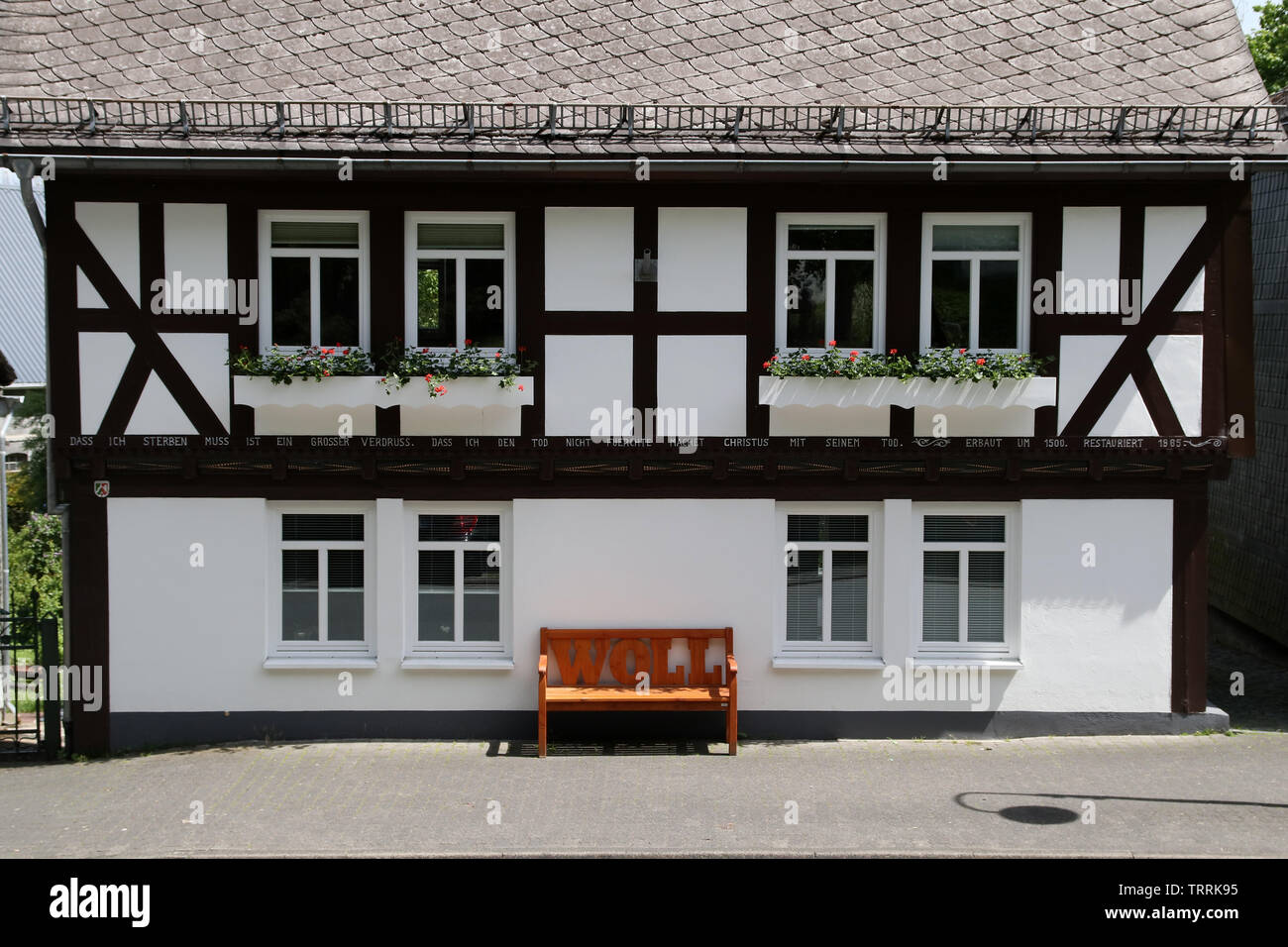 Sauerland, Dialekt, Fachwerk, Deutschland Germania Foto Stock